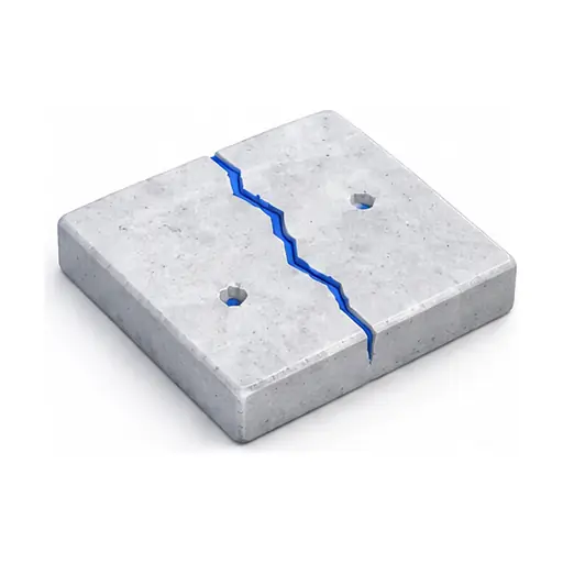 Schematic: Minor cracks, pitting or small spalls